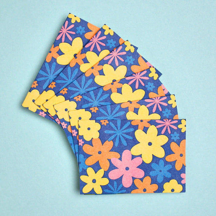 Groovy Floral Blue Pattern Box Set