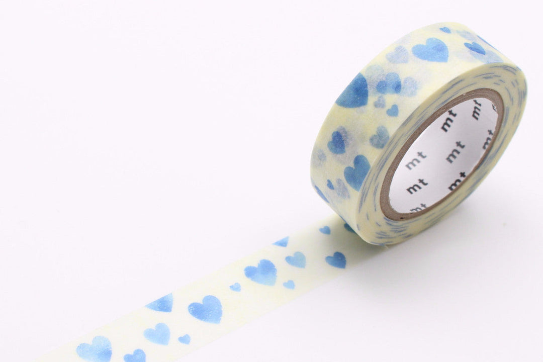 Heart Stamp Blue Paper Tape
