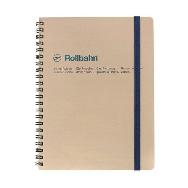 Rollbahn A5 Spiral Notebook - Grid: Greige