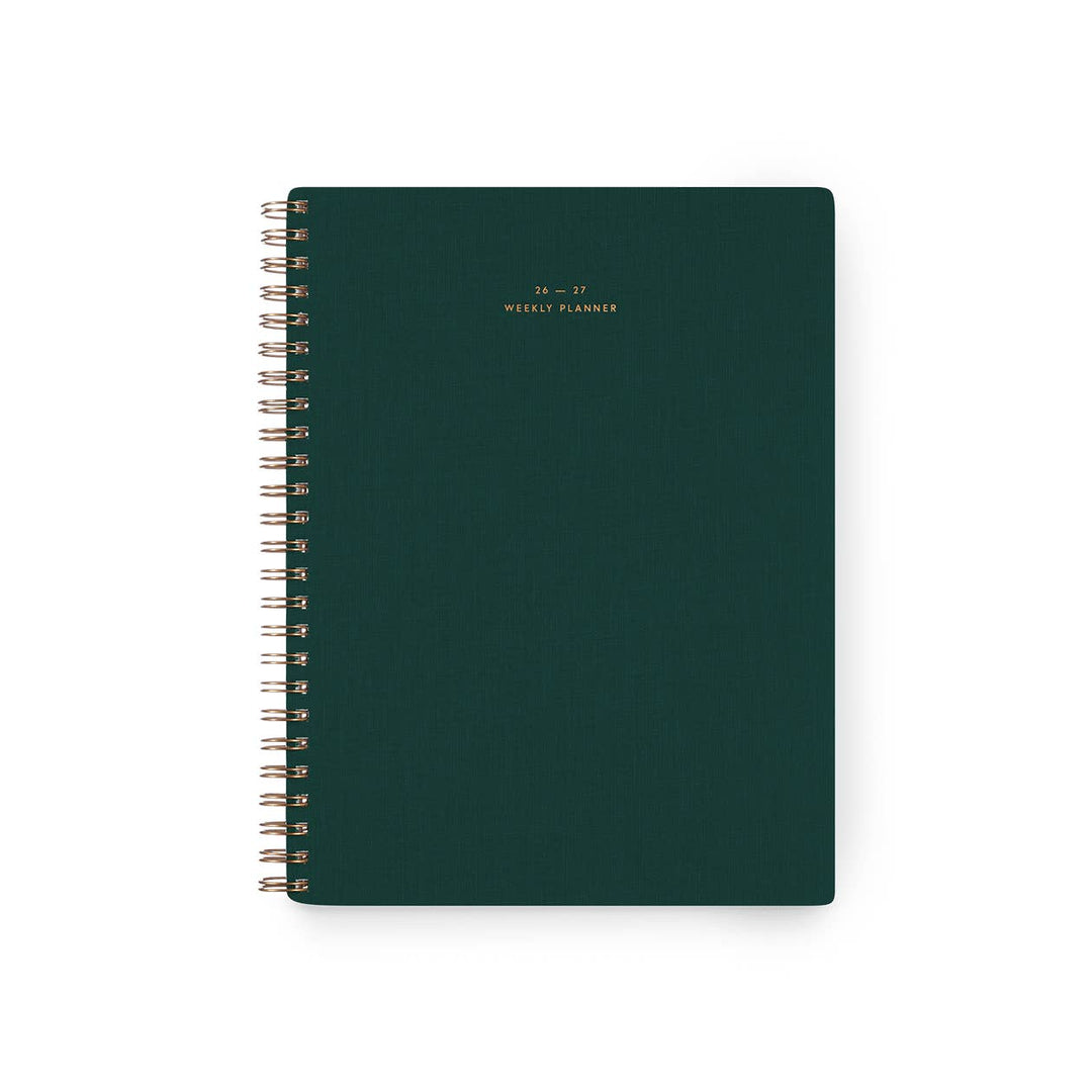 2026-2027 Weekly Notebook Planner - Hunter Green