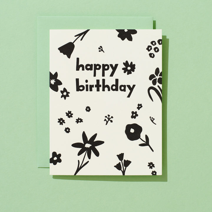 BW Floral Bday