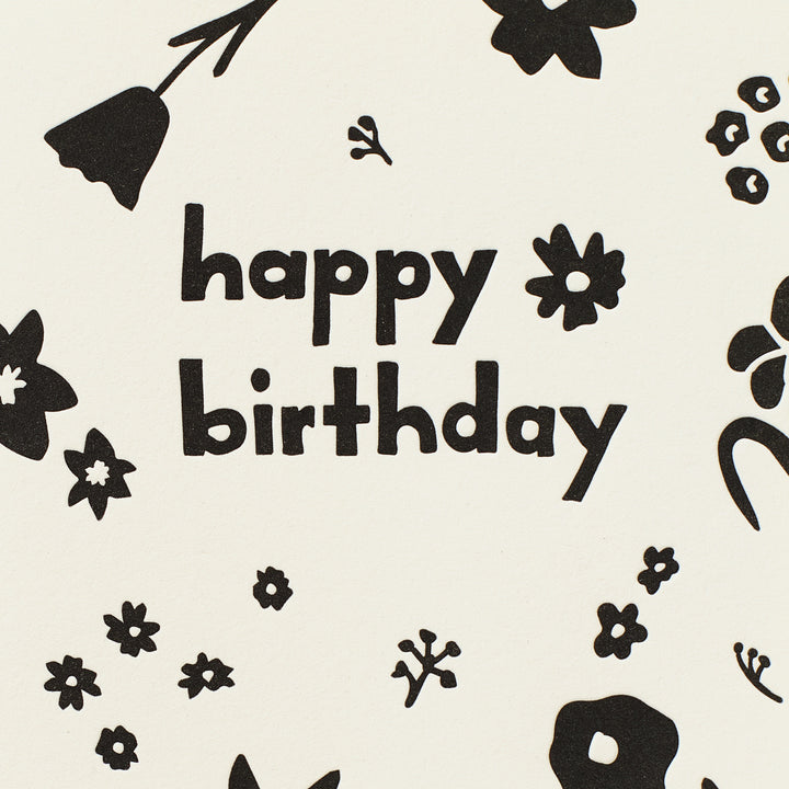 BW Floral Bday