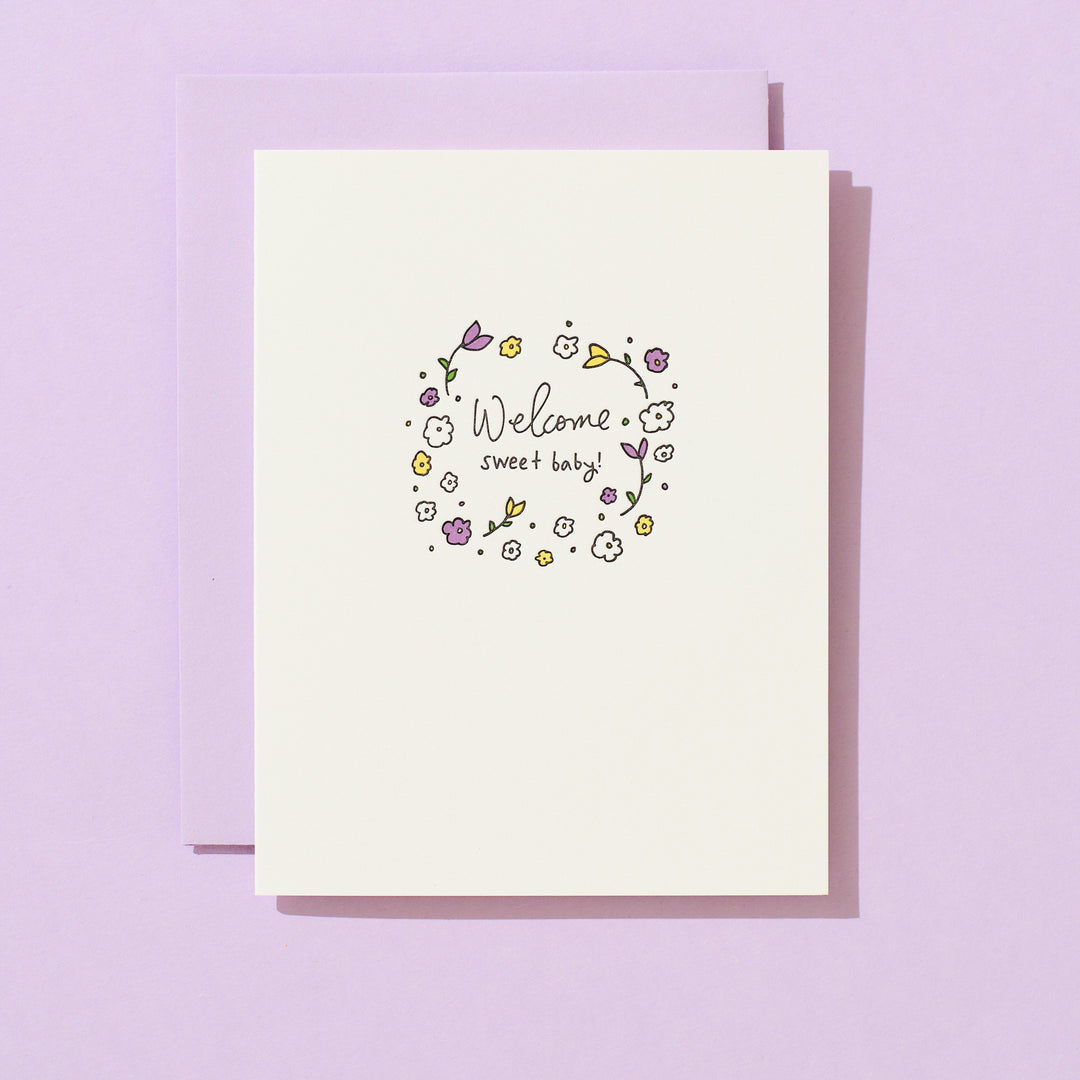 Welcome Sweet Baby Floral