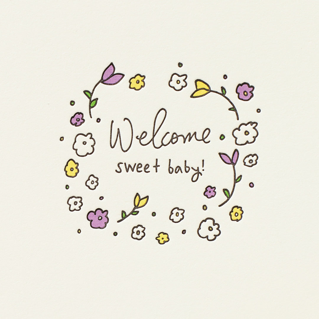 Welcome Sweet Baby Floral