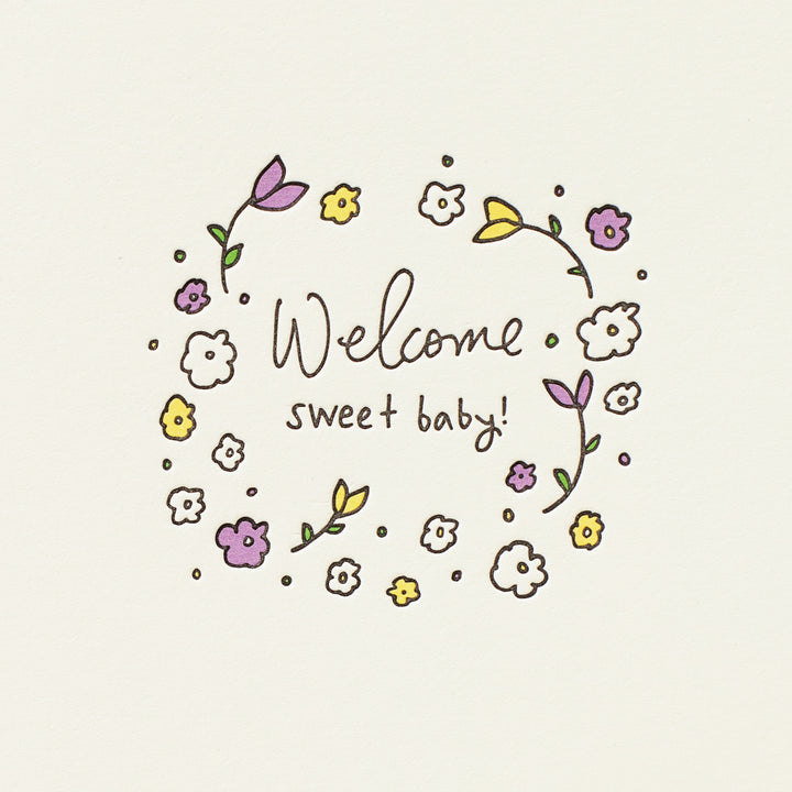 Welcome Sweet Baby Floral