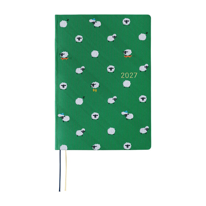 2027 Hobonichi Techo HON A5 - Bow & Tie: Sheep Sheep Sheep
