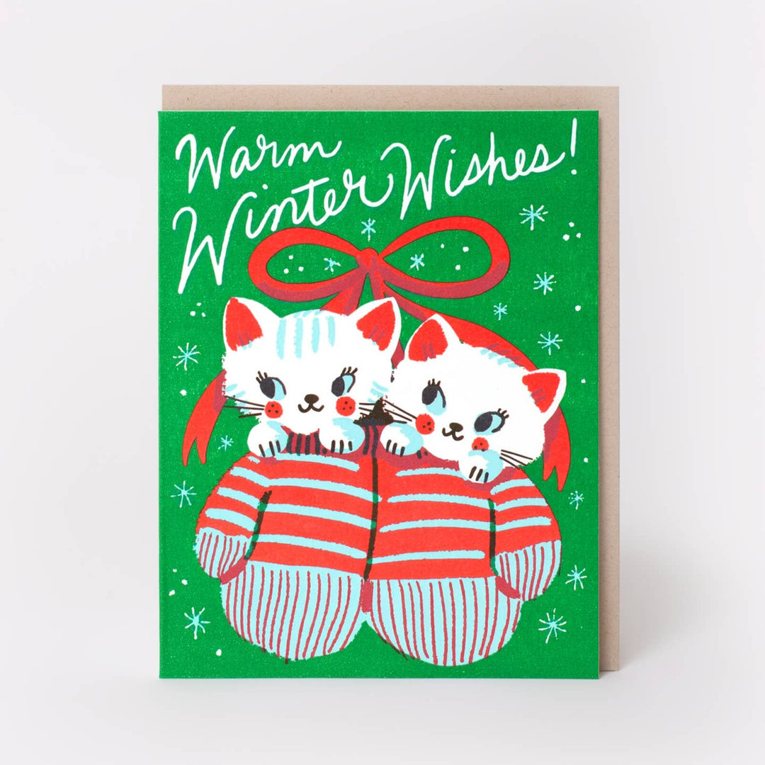 Warm Winter Wishes Kitten Mittens