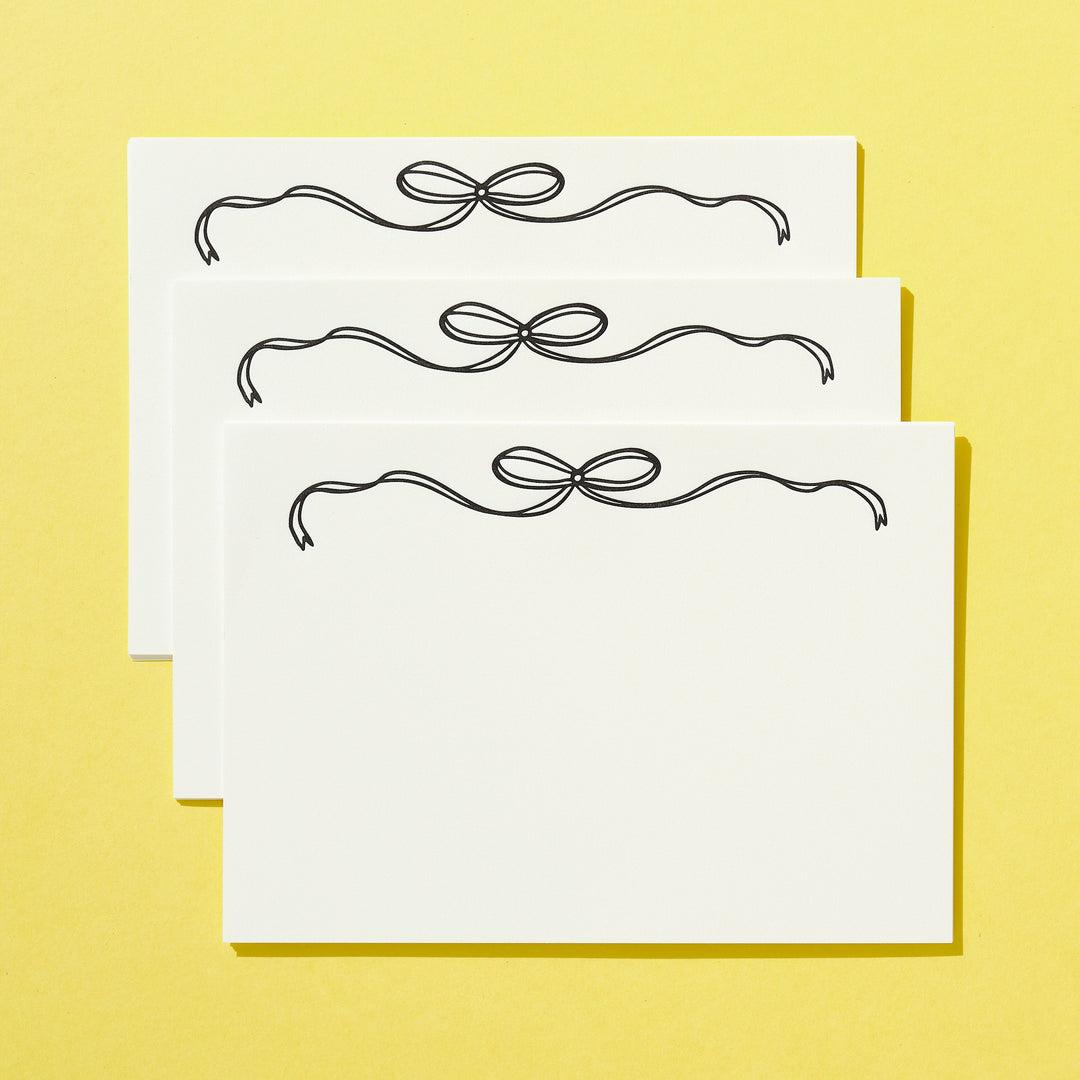 BW Bow Letter Sheet Set