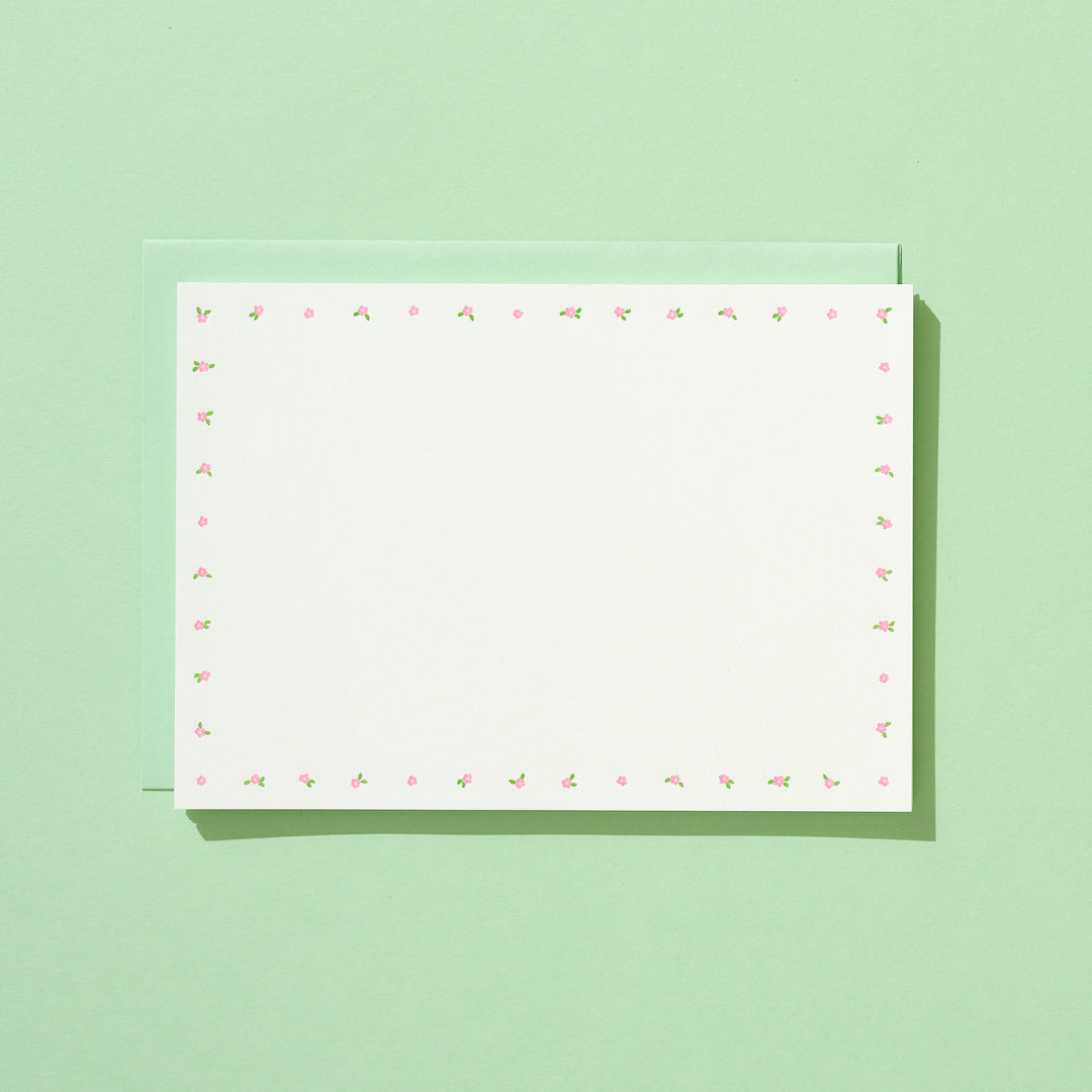 Mini Floral Pink Letter Sheet Set