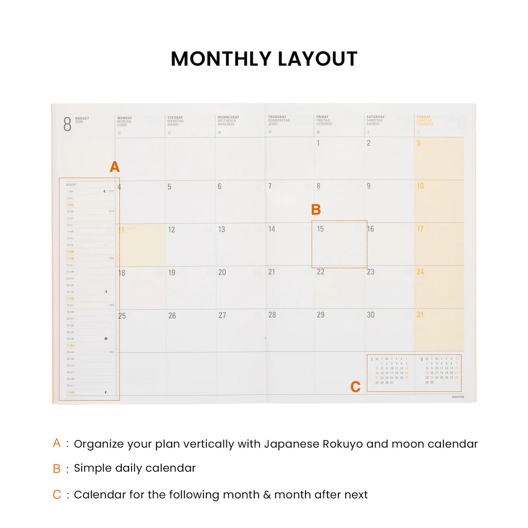 2027 B6 Block Planner - Iris: Green