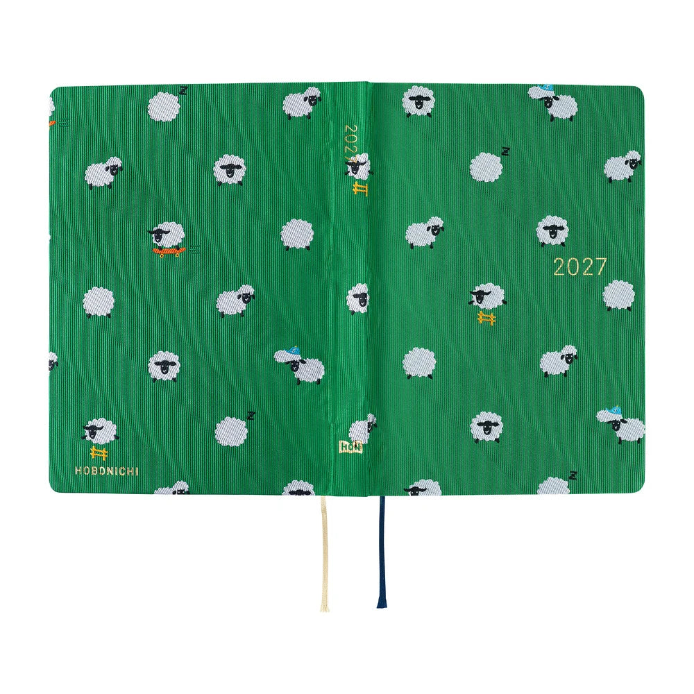 2027 Hobonichi Techo HON A6 - Bow & Tie: Sheep Sheep Sheep