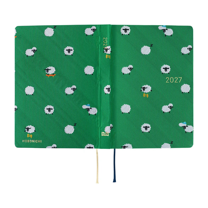 2027 Hobonichi Techo HON A6 - Bow & Tie: Sheep Sheep Sheep