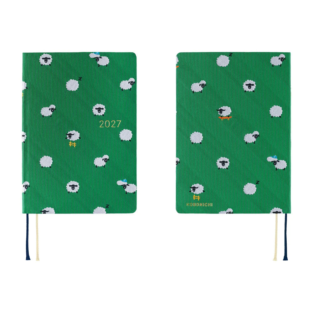 2027 Hobonichi Techo HON A6 - Bow & Tie: Sheep Sheep Sheep