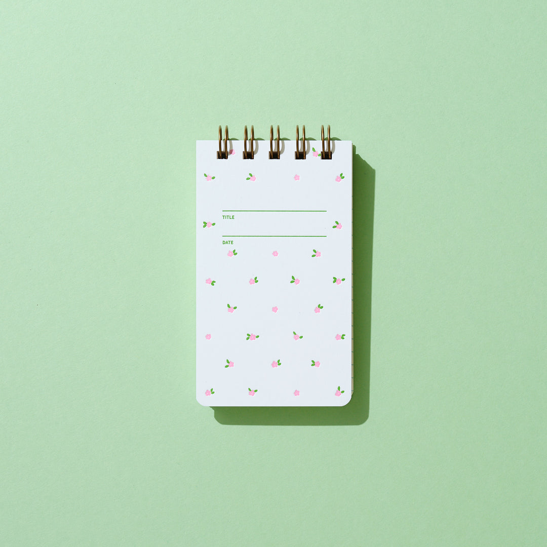 Reporter Notebook - Mini Floral Pink