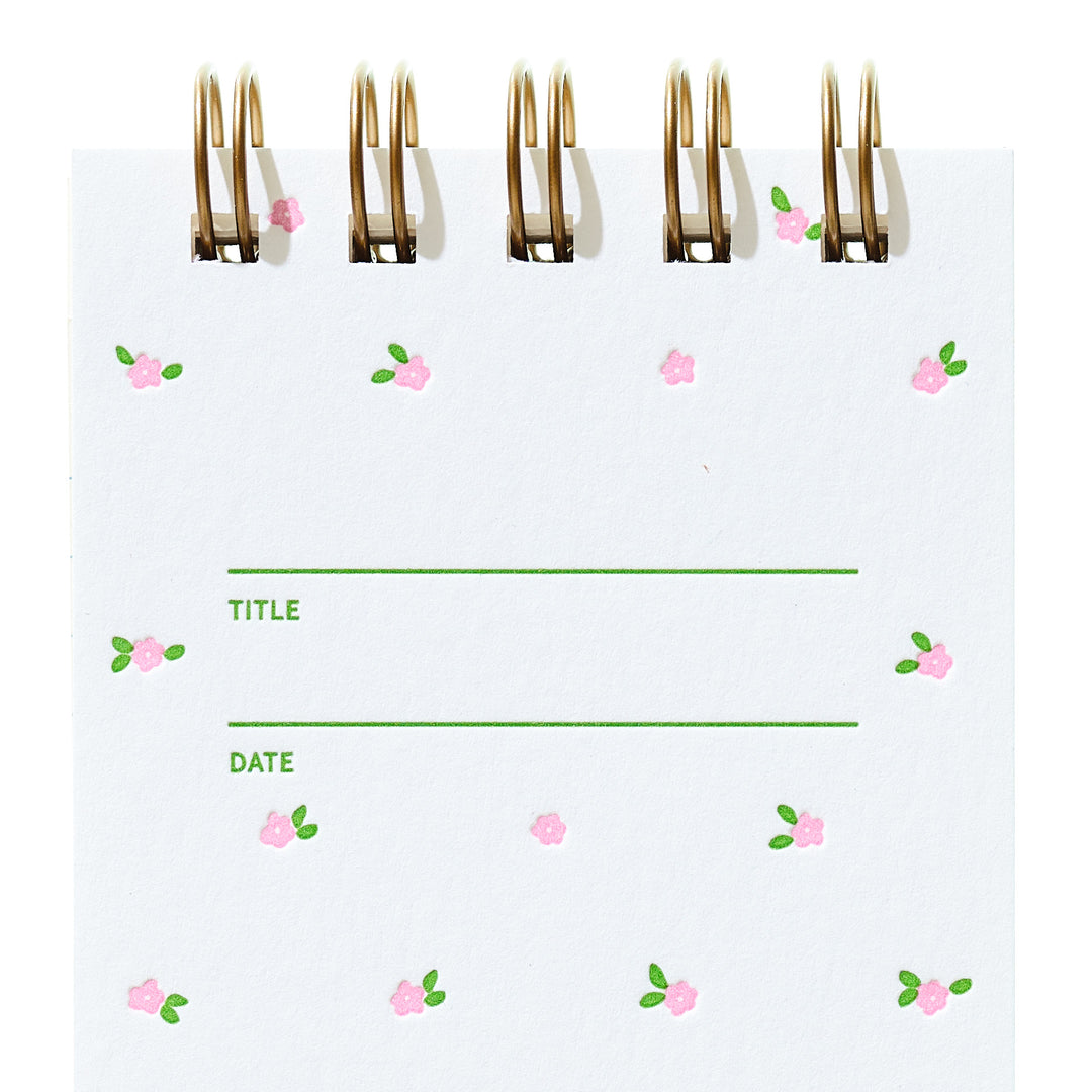 Reporter Notebook - Mini Floral Pink