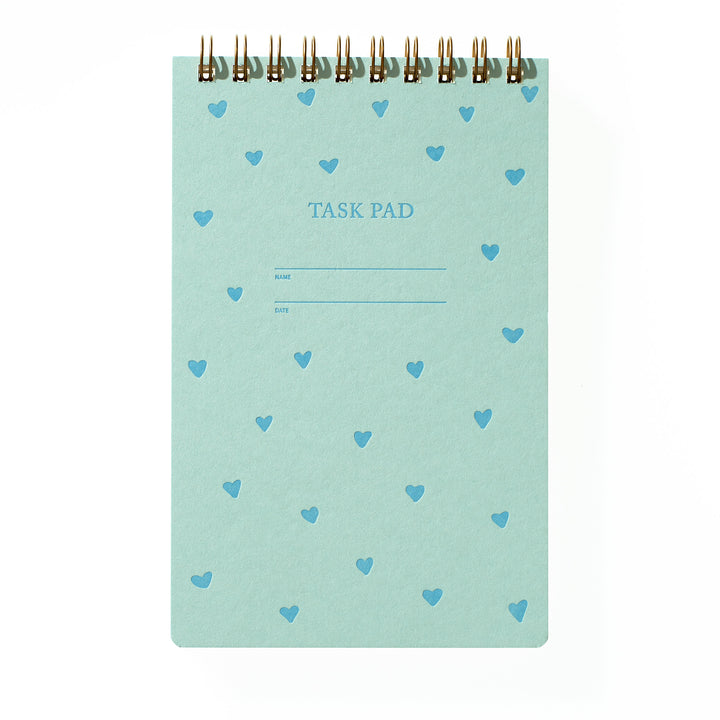 Task Pad Notebook - Blue Hearts