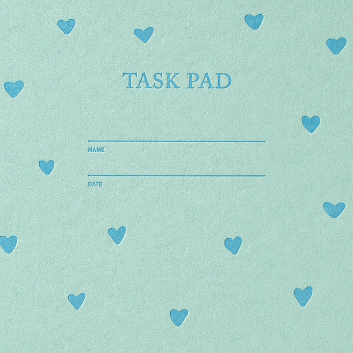 Task Pad Notebook - Blue Hearts
