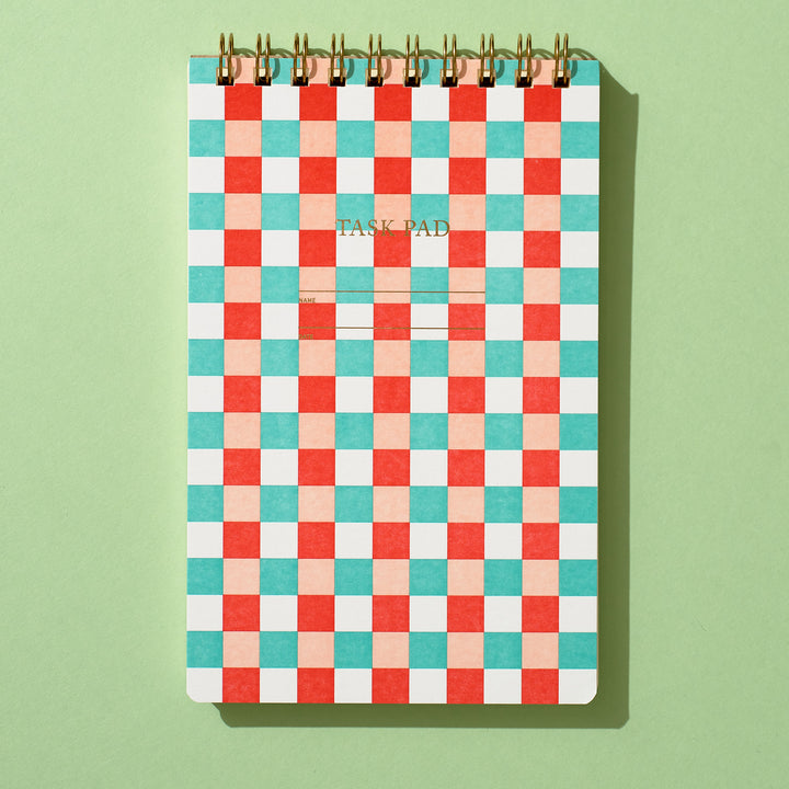 Task Pad Notebook - Checker Pastel