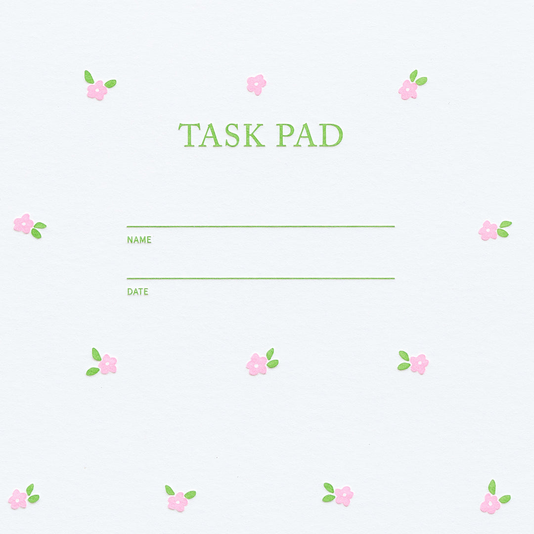 Task Pad Notebook - Mini Floral Pink