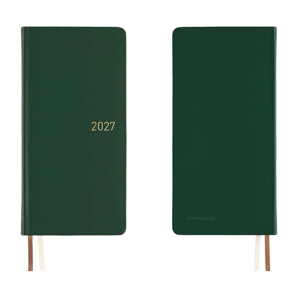 2027 Hobonichi Techo Weeks - Leather: Forest Green