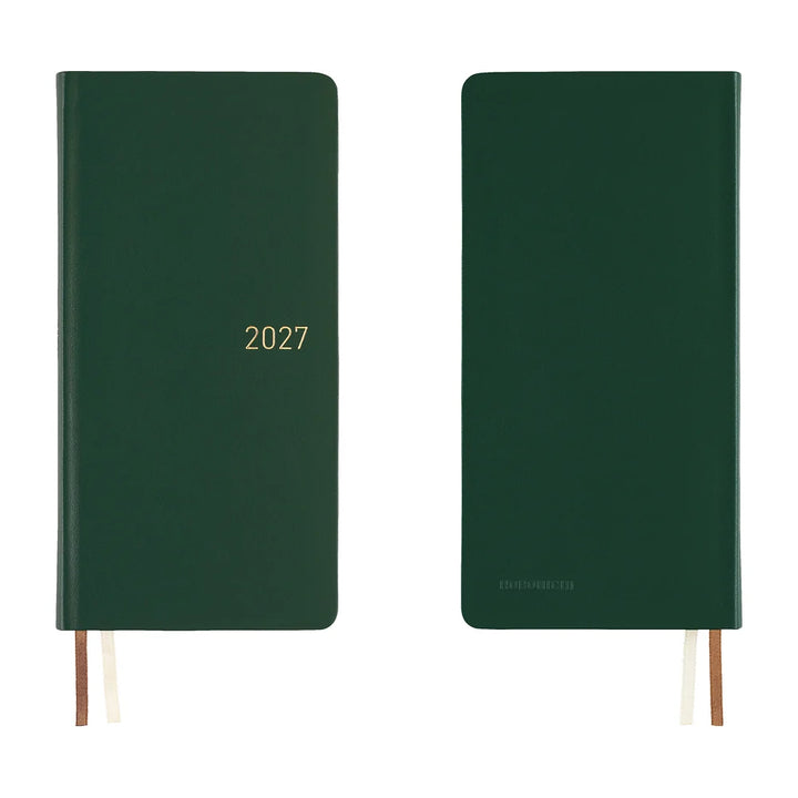2027 Hobonichi Techo Weeks - Leather: Forest Green