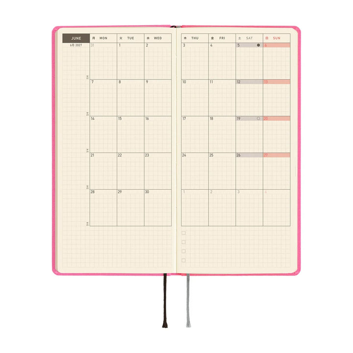2027 Hobonichi Techo Weeks - Colors: Pink Sapphire