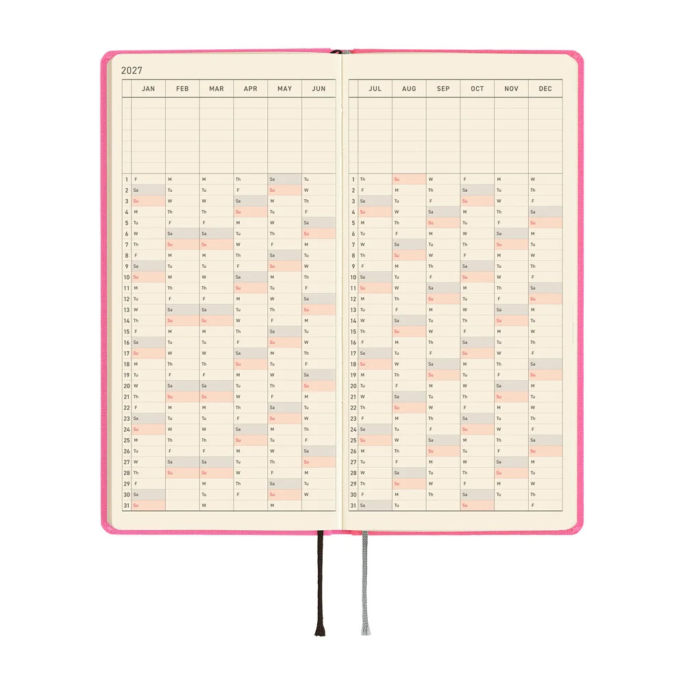 2027 Hobonichi Techo Weeks - Colors: Pink Sapphire