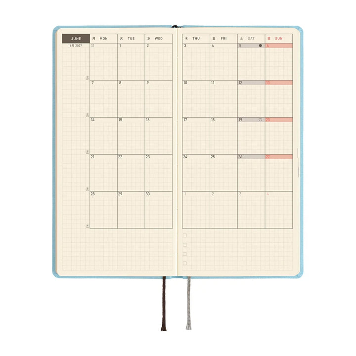 2027 Hobonichi Techo Weeks - Colors: Sea Glass