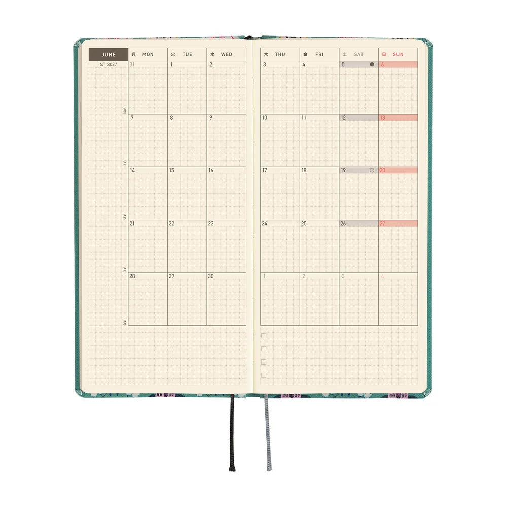 2027 Hobonichi Techo Weeks - Yumi Kitagashi: White Cat Wallpaper