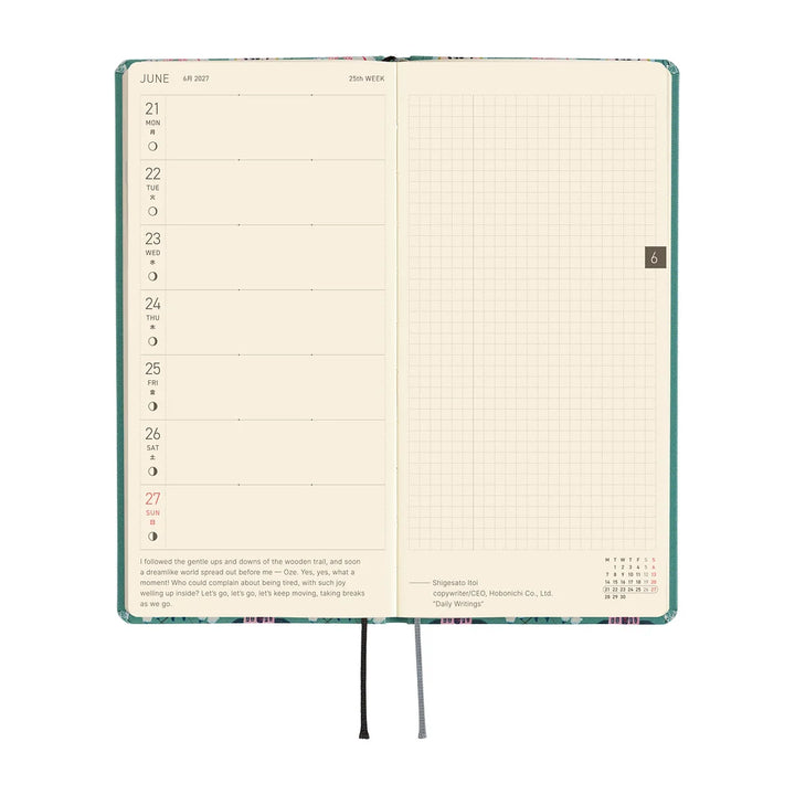 2027 Hobonichi Techo Weeks - Yumi Kitagashi: White Cat Wallpaper