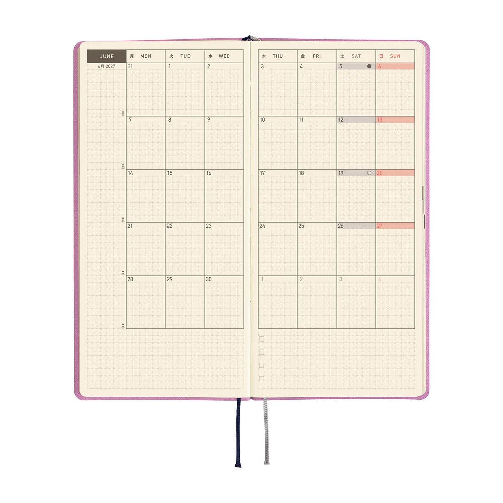 2027 Hobonichi Techo Weeks - Smooth: Lavender Milk