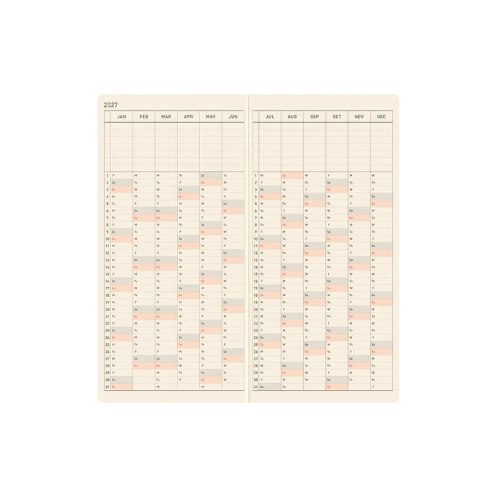 2027 Hobonichi Techo Weeks - Yumi Kitagashi: White Cat Wallpaper