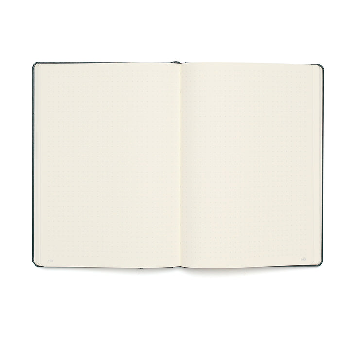 Forest Green Hardcover A5 Medium Notebook - Dotted