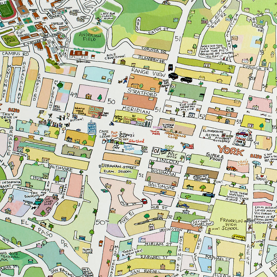 Highland Park Map - Print