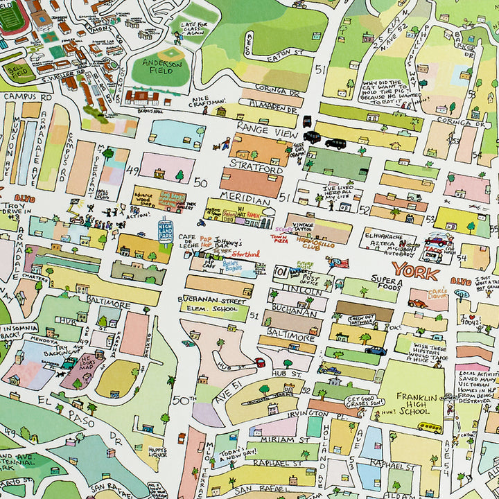 Highland Park Map - Print