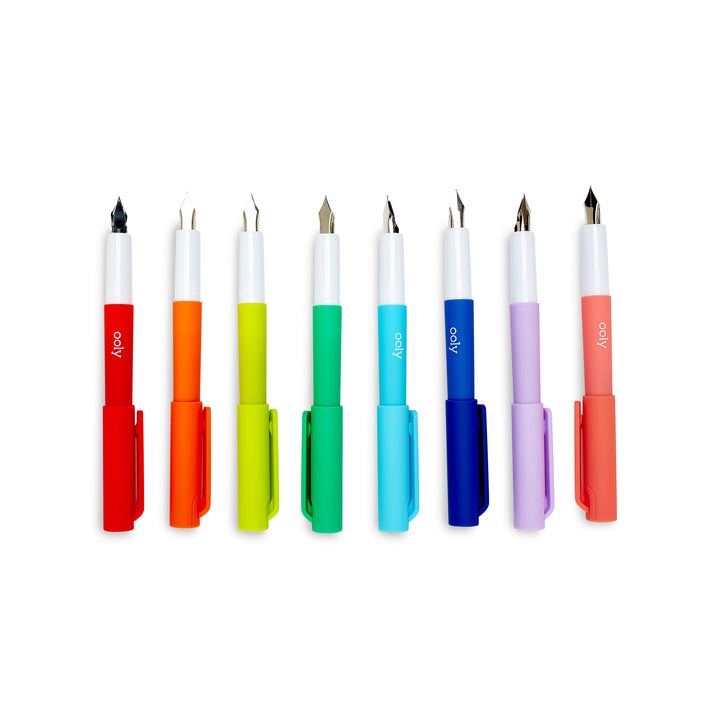 Color Write Fountain Pens - Set of 8