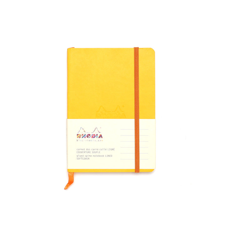 Rhodia A6 Yellow Softcover Notebook - Lined
