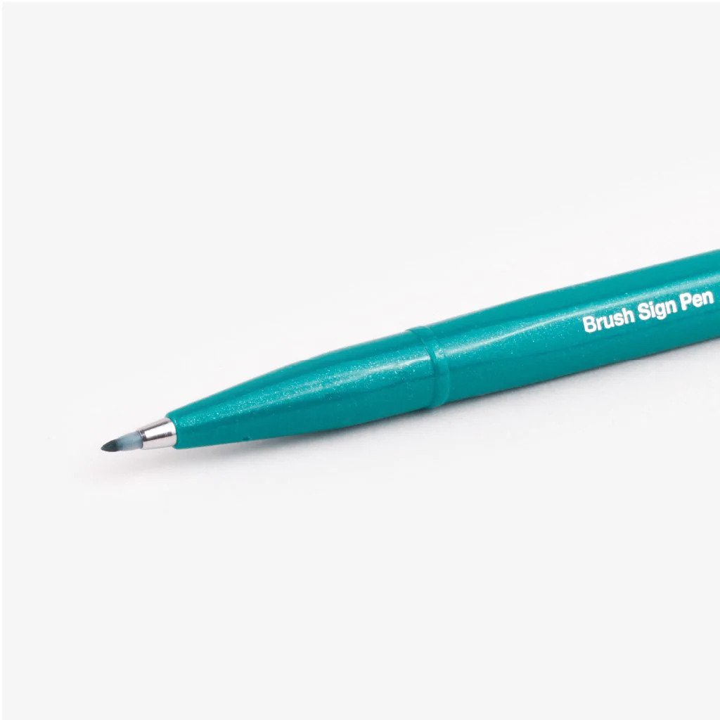Pentel Touch Sign Brush Pen - Turquoise Green